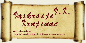 Vaskrsije Krnjinac vizit kartica